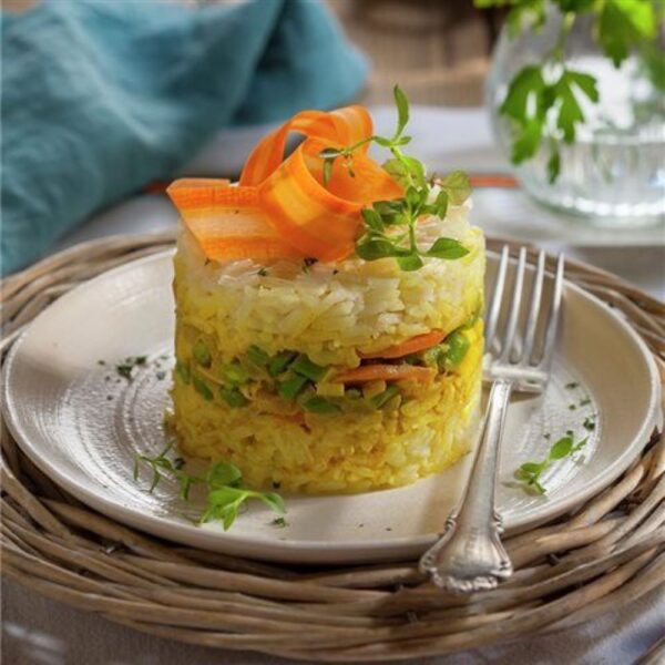 Primavera Rissotto (Rice in Pink Sauce)